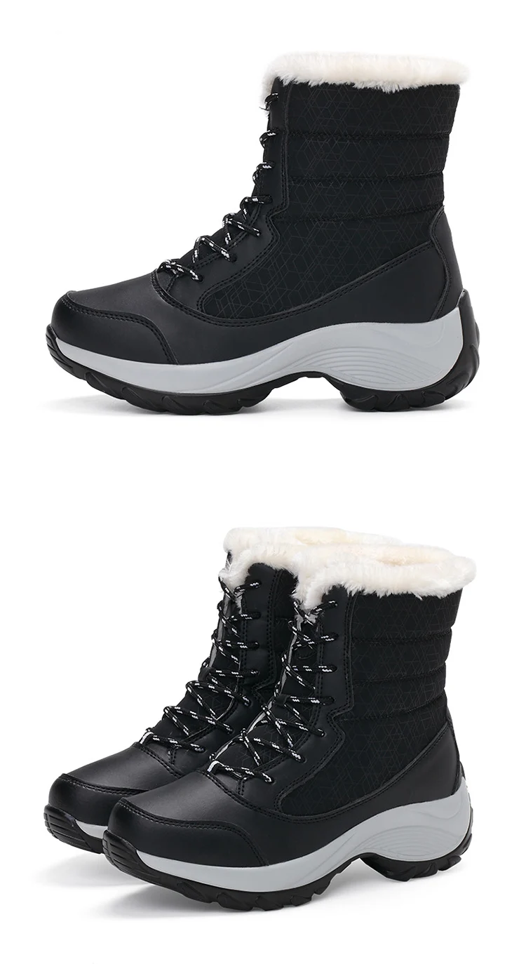 Valstone/зимние женские ботинки; теплые зимние ботинки; дышащие кроссовки на платформе; обувь с плюшевой подкладкой; женская обувь, увеличивающая рост; большие размеры 35-42