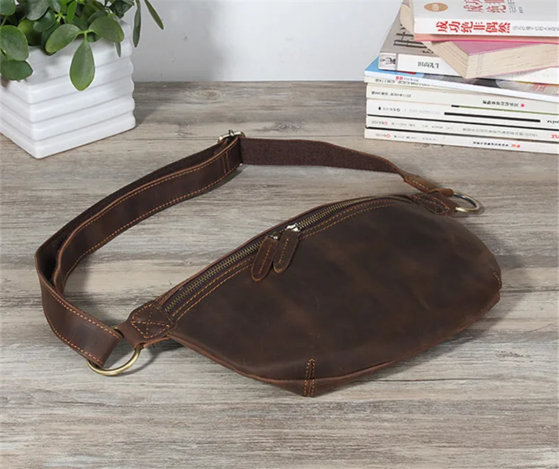 PNDME винтажная Простая мужская нагрудная сумка из натуральной кожи, повседневная простая многофункциональная сумка-мессенджер, повседневный светильник, спортивная сумка на пояс