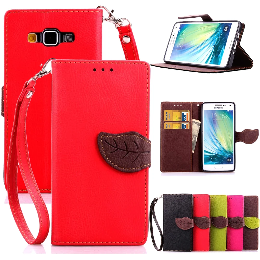 

Leather Wallet Phone Case For Samsung Galaxy A5 A5000 2015 Luxury Leather Stand Card Holder Bag Cases Cover For Samsung A500F
