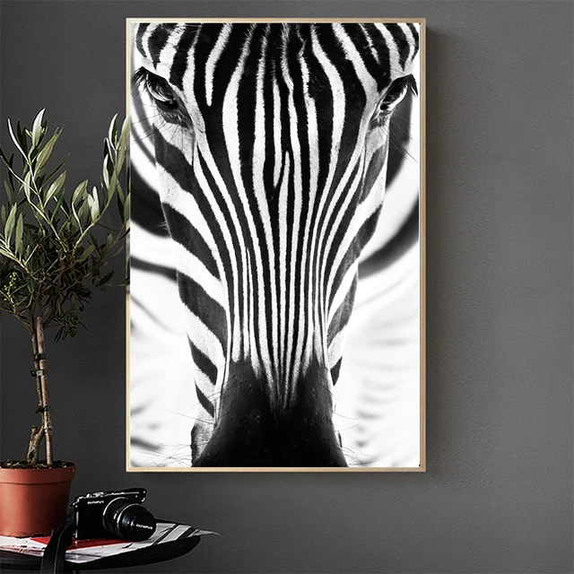 Minimalism Animal Zebra Abstract Wall Art