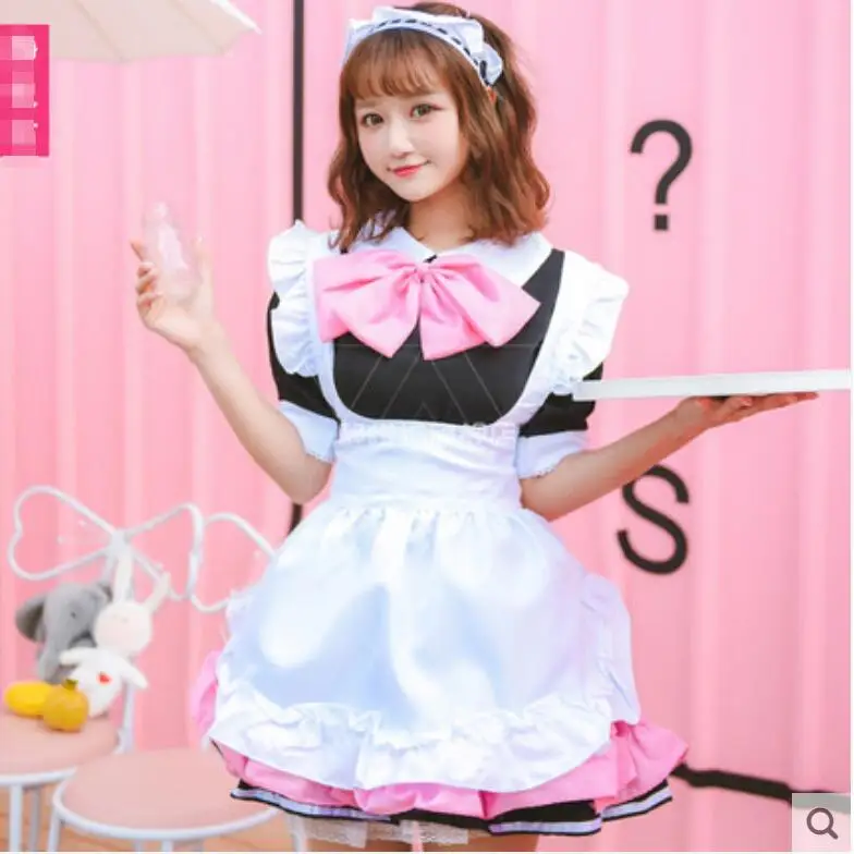 

Pink princess dress lolita dress maid wear dress cute COS anime cosplay costume