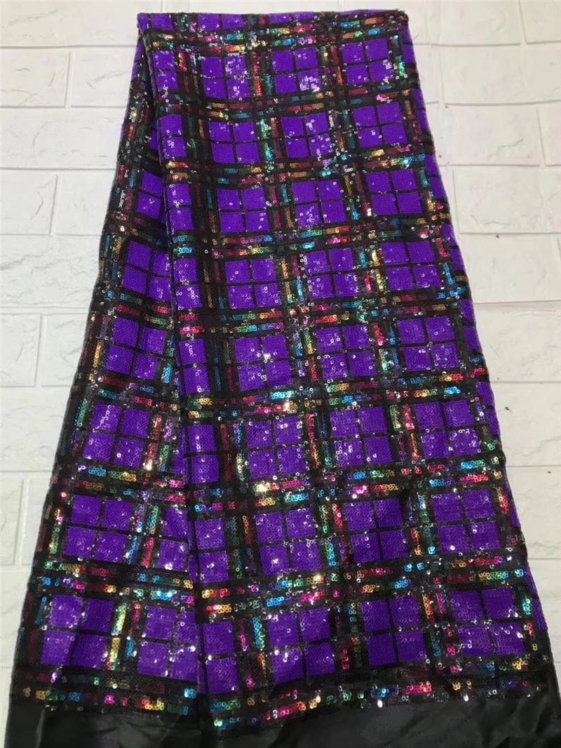 В(5 ярдов/шт) Высококачественная африканская кружевная ткань из органзы с блестками для больших вечерних платьев BZL-12.1725