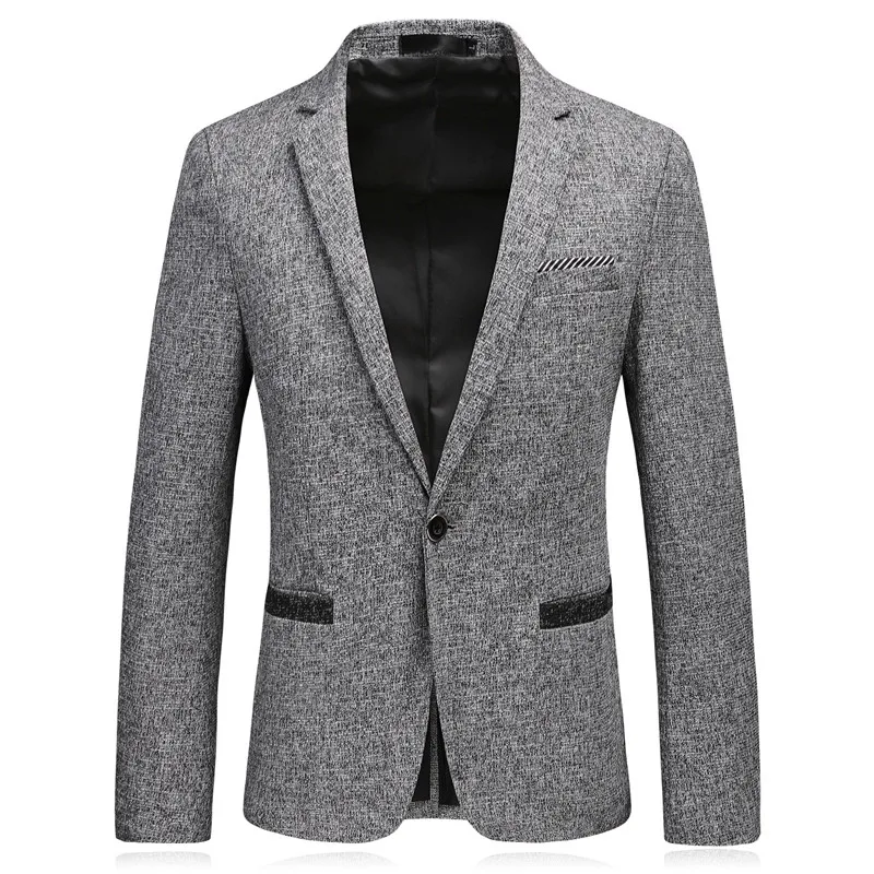 Loldeal 2018 light grey New Winter Casual Blazers Men Fashion Suits