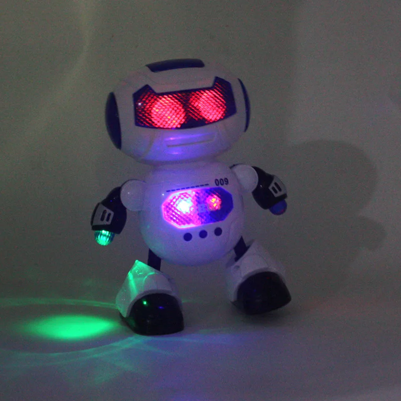 Игрушки для маленьких детей милые Электрический легкой музыки Танцы робот Smart пространство танца робот прогулки Игрушечные лошадки