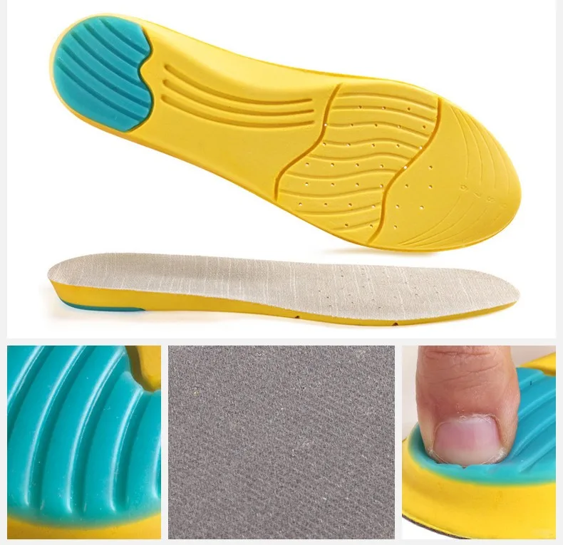 Спортивные полиуретановые стельки 2-го поколения для пеших прогулок, дышащие впитывающие пот мягкие удобные полиуретановые противоударные колодки для обуви