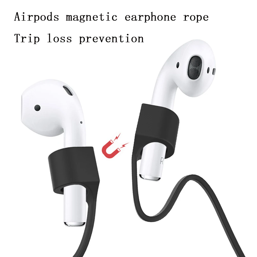 

Magnetic anti-lost rope for Apple airpods Bluetooth wireless headset magnetic silicone lanyard anti-lost line Earphone Strap