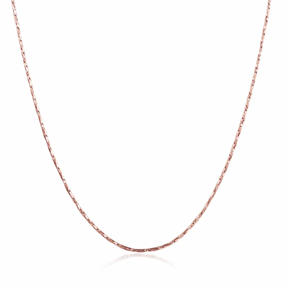 Женская тонкая цепочка с подвеской 18KGP, гальванизированная, золото, розовое золото, серебро, 0,5 мм, ожерелья, цепочки, устойчивость к выцветанию, цепочки