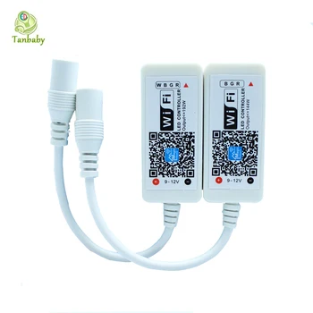 

DC9-12V Mini Wifi LED Controller RGB RGBW control dimmer with 24 Key Remote controller for RGB / RGBW LED Strip