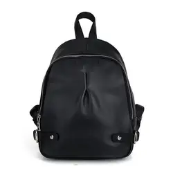 Топ Слои теплые простые модные рюкзак для Для женщин большого объема корейский стиль Дизайнер Натуральная кожа леди черная молния рюкзак