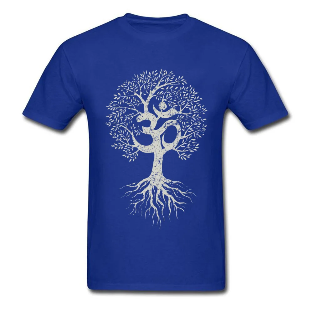 Custom Short Sleeve Tops T Shirt April FOOL DAY O-Neck Cotton Fabric Youth T Shirts Europe Custom Tee Shirt Fitted Vintage Yoga Tree of Life On Dark blue