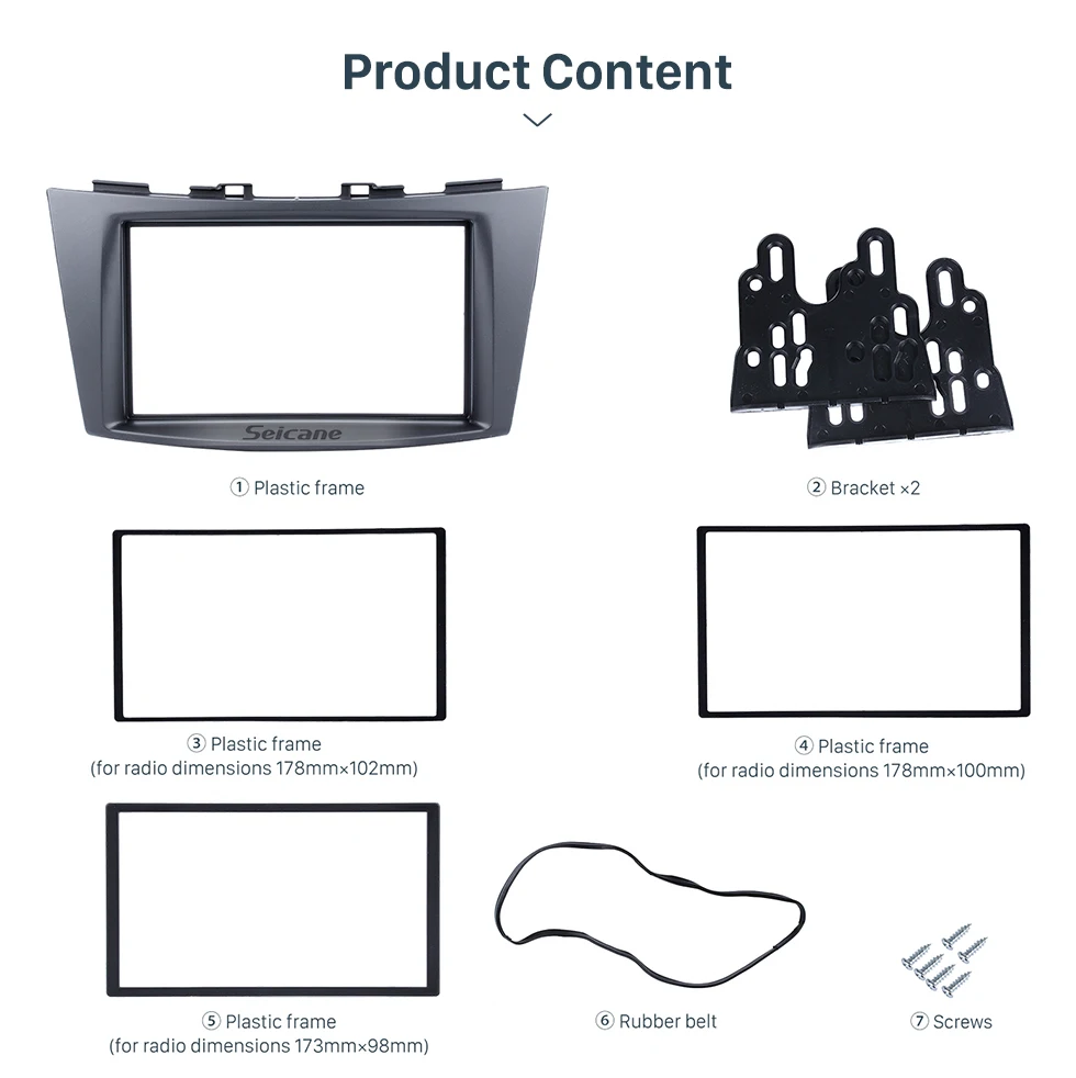Seicane 2Din 178*102 мм Автомобильная Радио фасции рамка DVD интерфейс установка приборной панели для Suzuki Swift 2012