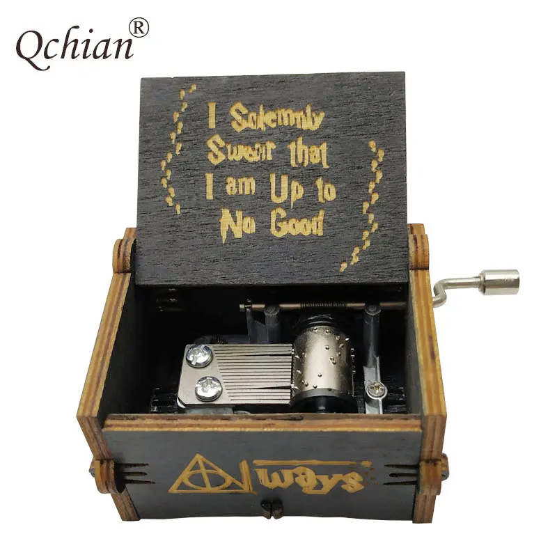 

Black Hand shake wooden Harri music box Potter DRAGON BALL The Lord music of the Rings Box Star Wars Sailor Moon