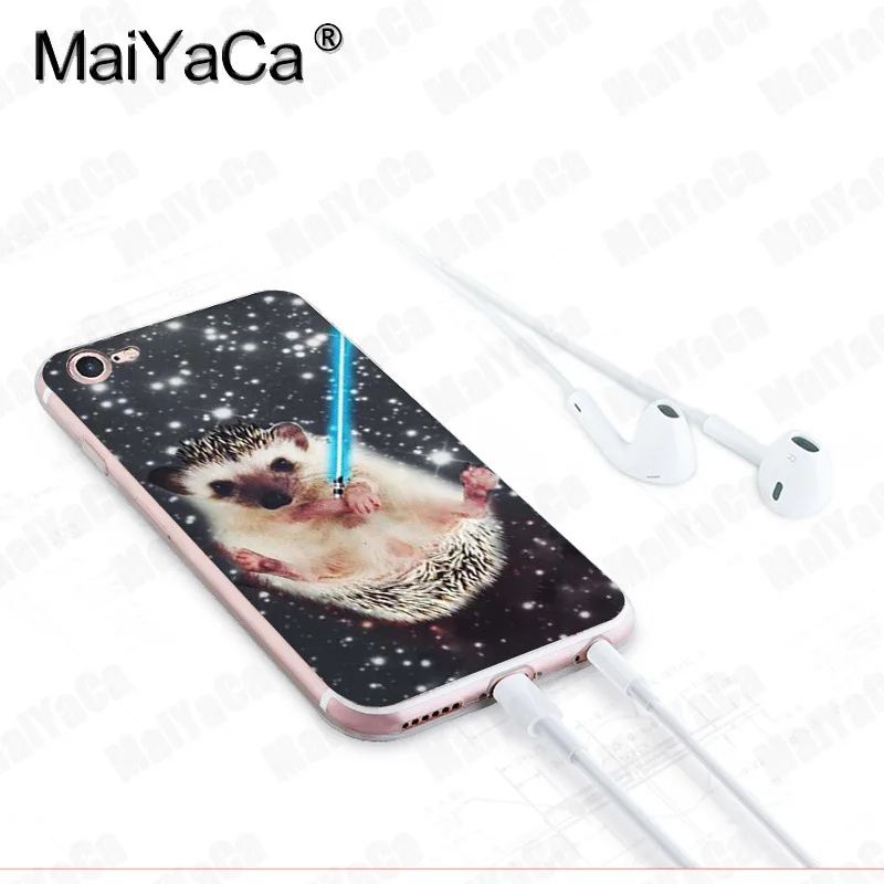 MaiYaCa для iphone 7 6 X чехол с милым животным маленьким ежиком чехол для телефона для iphone 8 7 6 6S Plus X 5 5S XS XR XSMAX - Цвет: 2