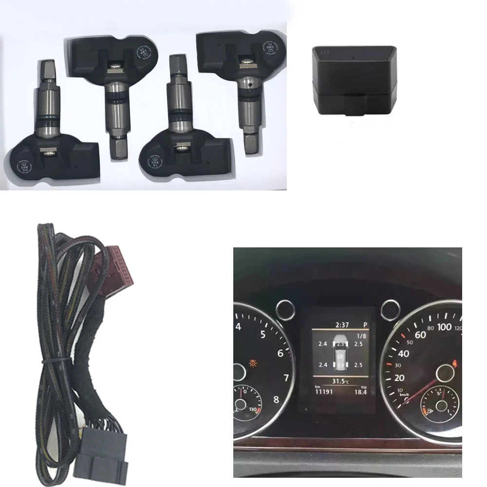 Car Obd Tpms Tire Pressure Monitoring 433mhz For For Vw Passat B7 2013