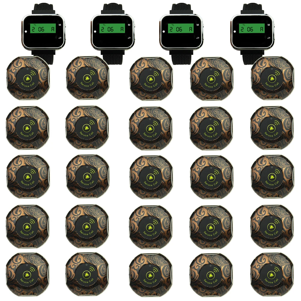 JINGLE BELLS wireless calling system 25 call buttons 4 watch pager for