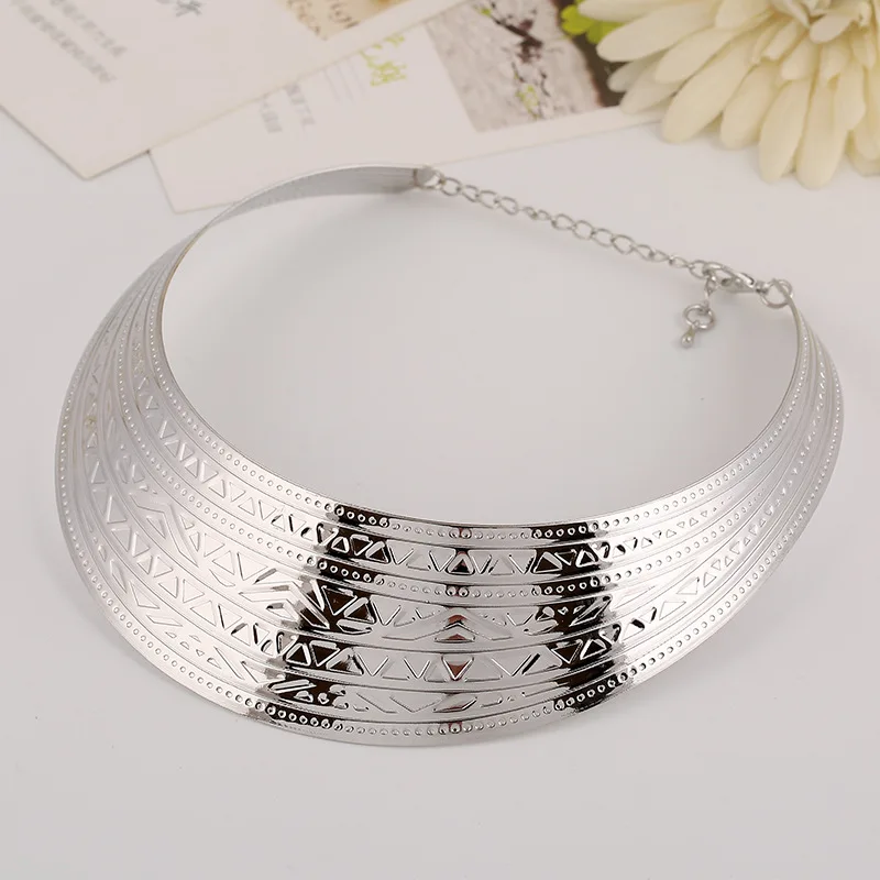 Fashion Jewelry Wide Punk Necklaces Charm Party Necklace Chain Luxury Choker Collar Necklace For Women Collier Femme women jewelry metal choker necklace velvet choker necklaces lace choker necklaces