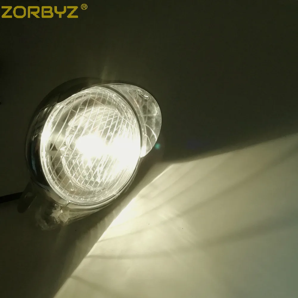 ZORBYZ мотоциклетный хромированный противотуманный светильник с поворотной клеткой для мотоцикла, кронштейн для крепления трубки, зажим для Honda Yamaha