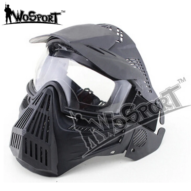 

CS shooting Hunting Paintball Accessories Masks Ghost Tactical Outdoor Military CS Wargame Protection Shading Grid Face Mask