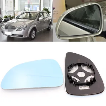 

For Buick Excelle 2014-2020 Car Side View Door 2Pcs Wide-angle Rearview Mirror Blue Glass With Base Heated