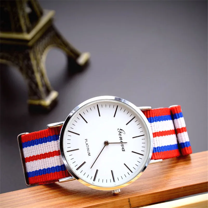 Распродажа, нейлоновый ремень ремешок стиль кварцевые для женщин часы Лидирующий бренд часы модные повседневное модные наручные часы Relojes