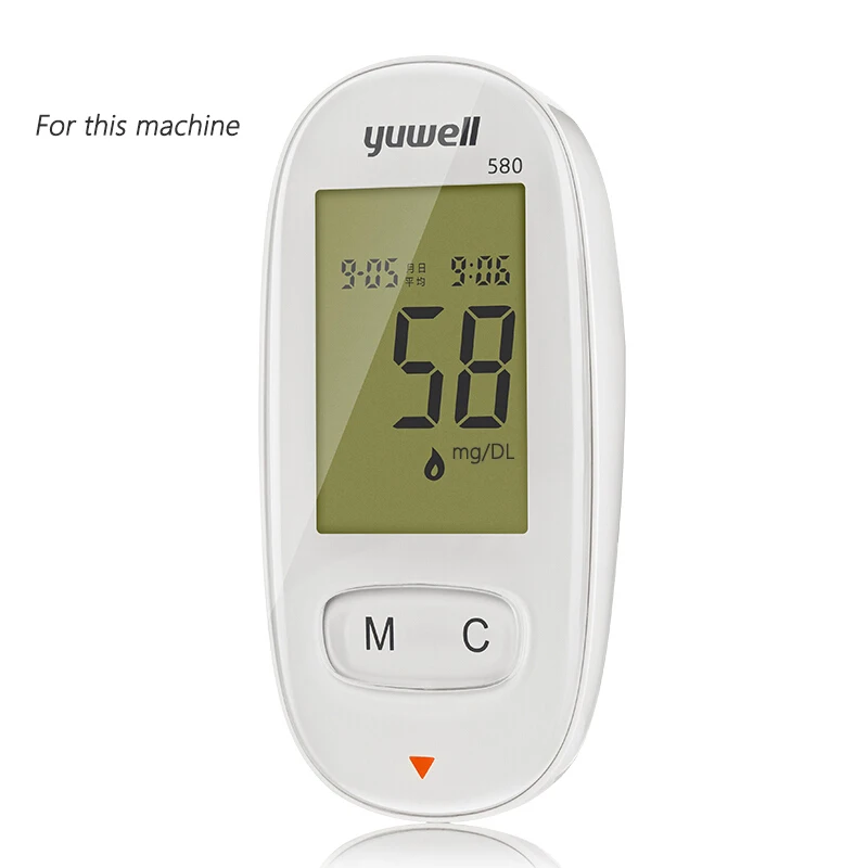 Yuwell-580 Blood Sugar Tester Glucometer Monitor 50pcs Test Strips Diabetic Blood Glucose Meters Sugar Meter Test Machine mgDL-2