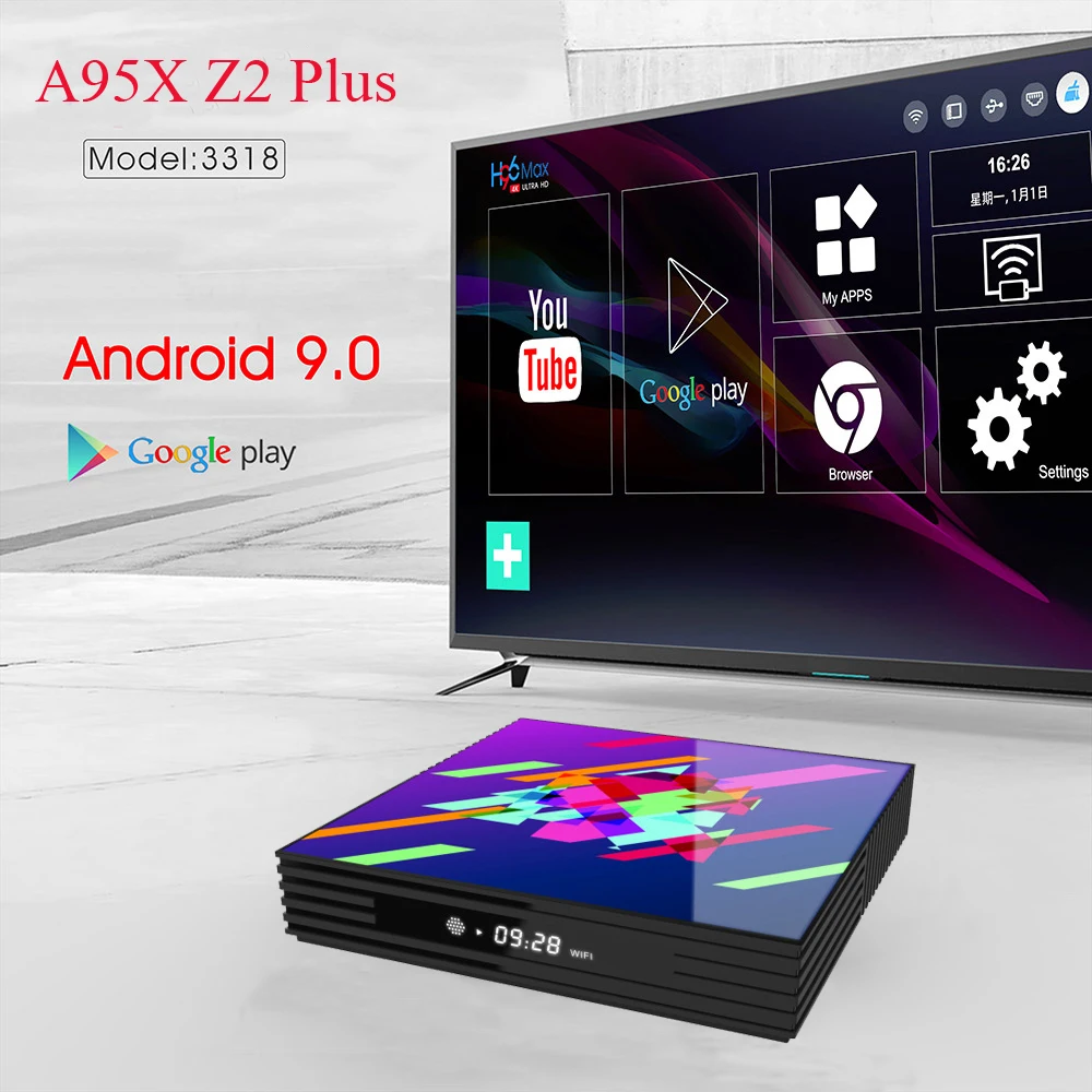 Android tv box RK3318 4 Гб ОЗУ 64 ГБ 32 ГБ H.265 Android 9,0 медиаплеер 4K Google голосовой помощник Youtube smart tv box android tv