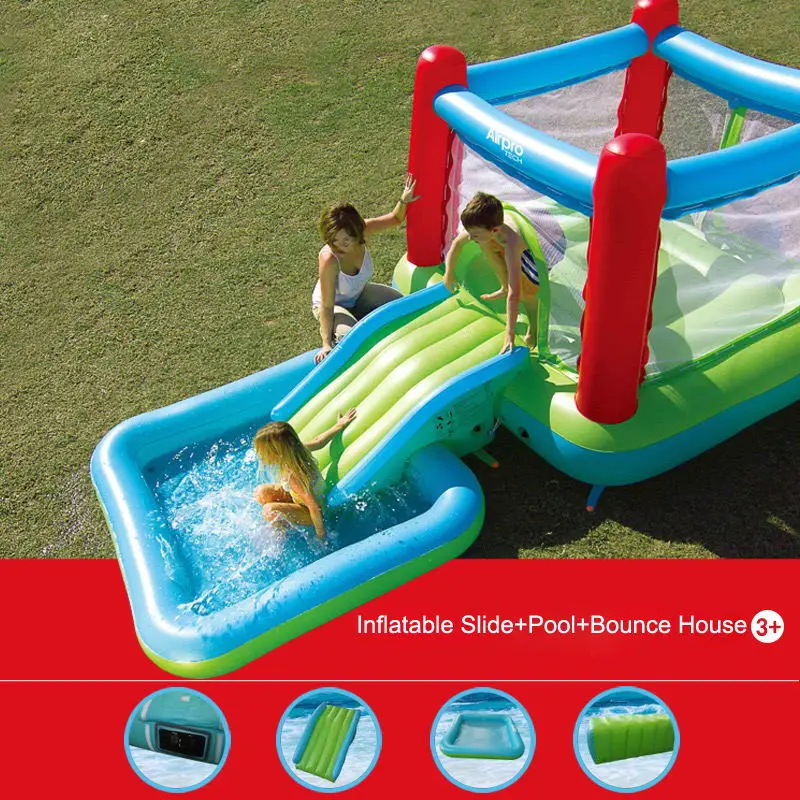 2017 New Multifunction Slide Bounce house inflatable trampoline jumping castle inner electric