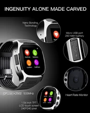 RsFow Smart font b Watch b font T8M Support Heart Rate Tracker Passometer Bluetooth Smartwatch Men