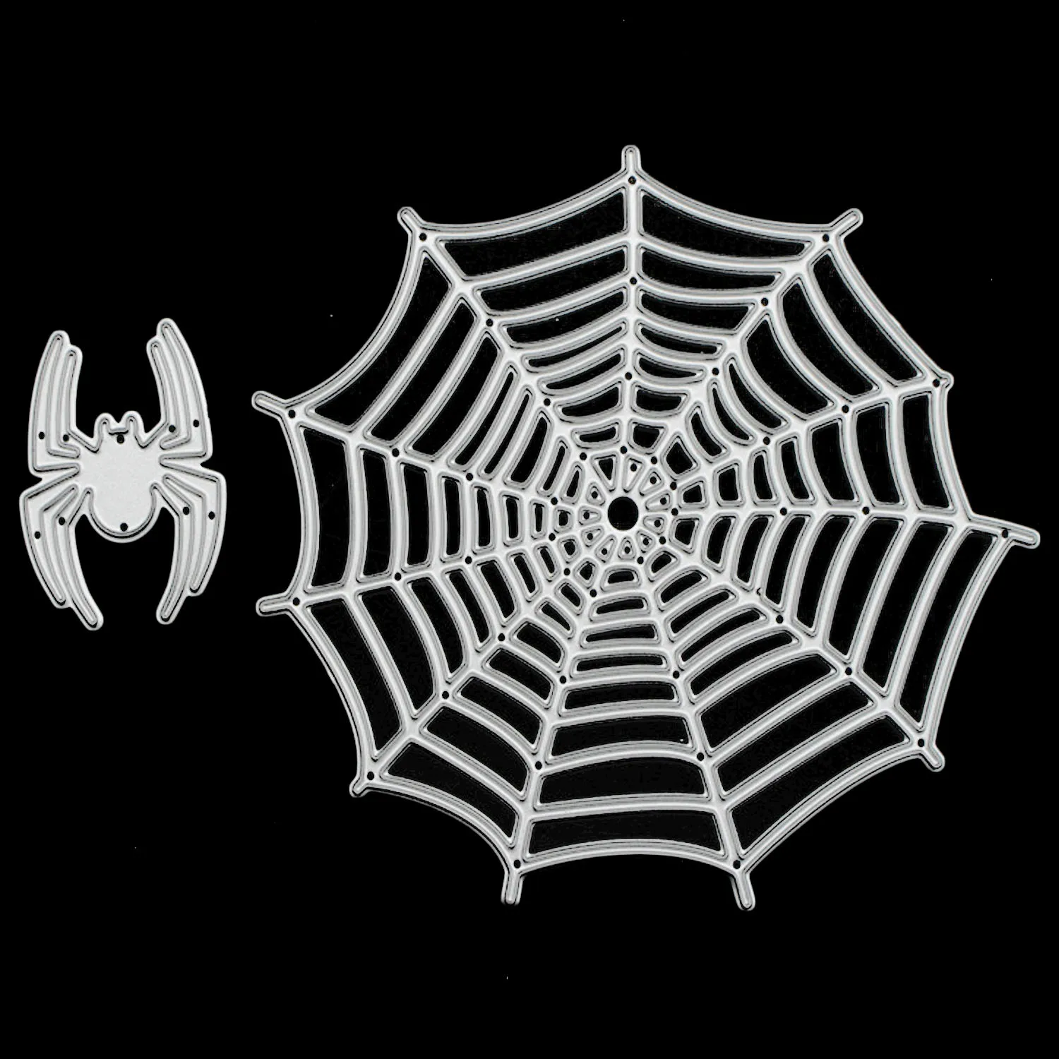 

2PCS Halloween Spider Web Embossing Cutting Dies Stencils Templates Mould Set for DIY Scrapbooking Album Paper Card Craft Decor
