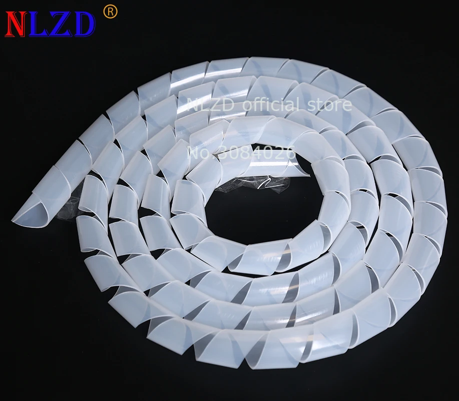 12mm 30mm Wire Organizer Wrap Tube Flame retardant white spiral wrapping bands Cable casing Sleeves Winding