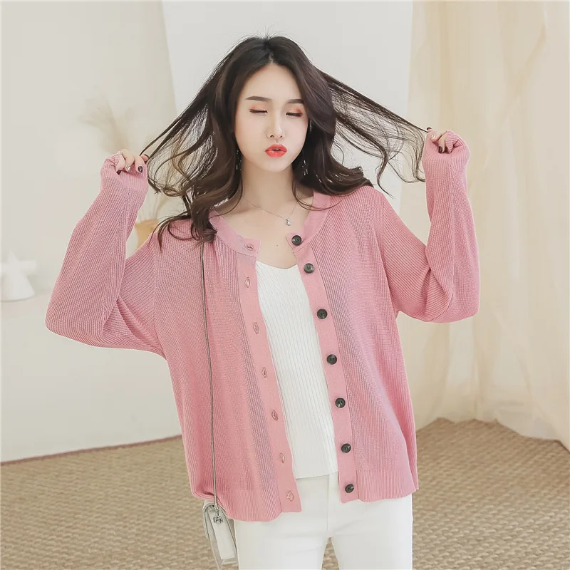 

Autumn and Spring Fashion Slim Big Size Knite Outwear Women Long-sleeved Knitted Female Long Jacket Single-breasted Cardigan