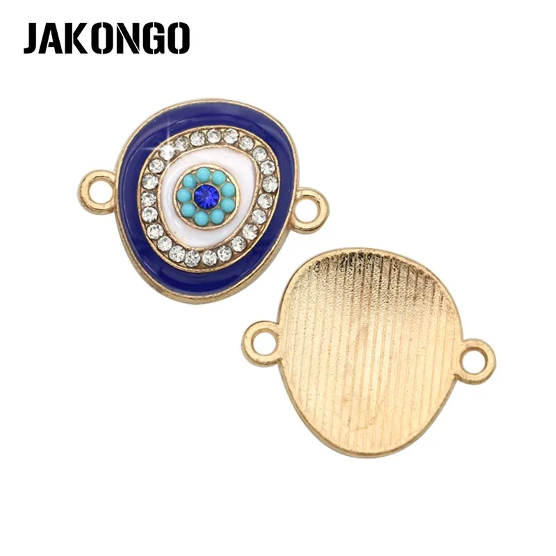 JAKONGO серебро/золото Цвет богемный стиль Кристалл глаз разъемы для изготовления браслета ювелирных изделий DIY аксессуары 4 шт