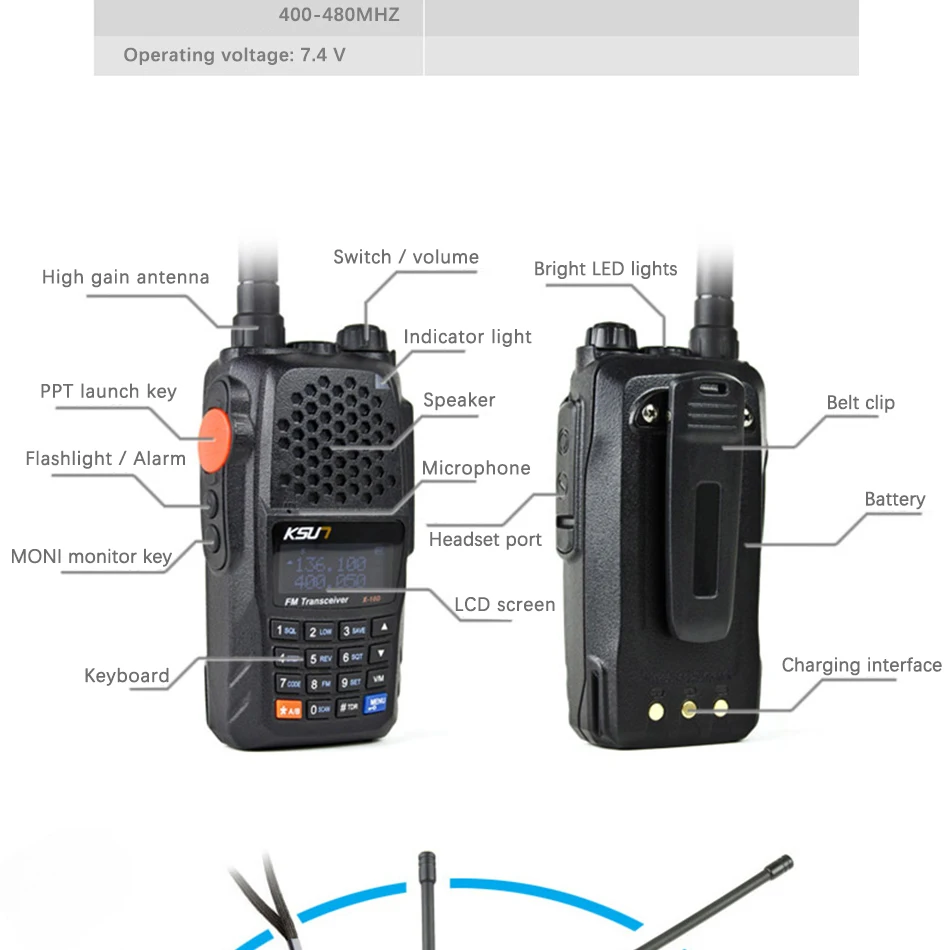 KSUN X-UV10D иди и болтай Walkie Talkie “иди и резервный аккумулятор от карикатор УКВ портативной рации двухстороннее Ham радио трансивер двухдиапазонный ручной иди и болтай Walkie Talkie двухстороннее радио коммуникатор