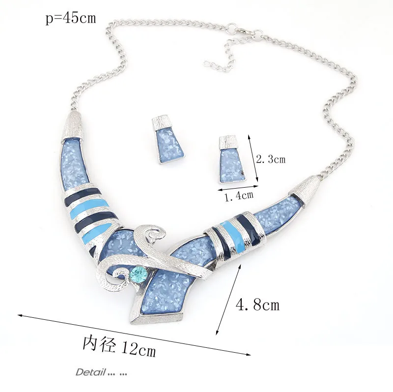 Комплект из колье и серёг с кристаллами|statement necklace set|necklace setafrican jewelry set |