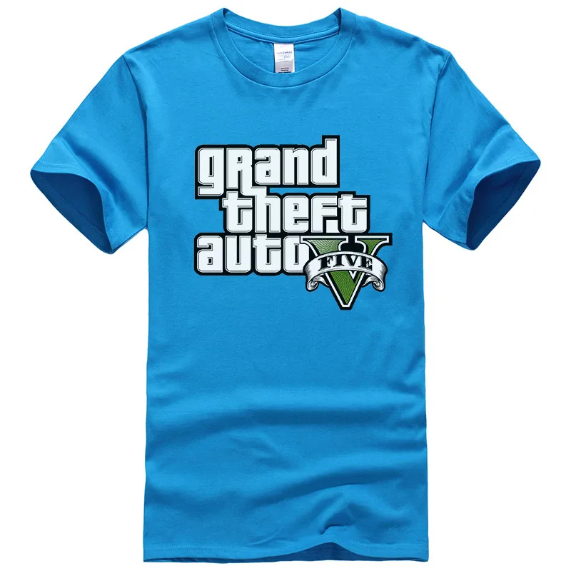 Grand Theft Auto GTA Футболка Мужская Уличная Длинная с GTA 5 Футболка мужская и женская футболка летние топы с коротким рукавом футболки GTA5 T143 - Цвет: 2
