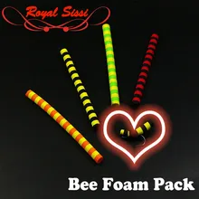 4optional styles bee foam bodies pack with leech mohair yarn 3inches long EVA foam cylinders medium size dry fly tying materials