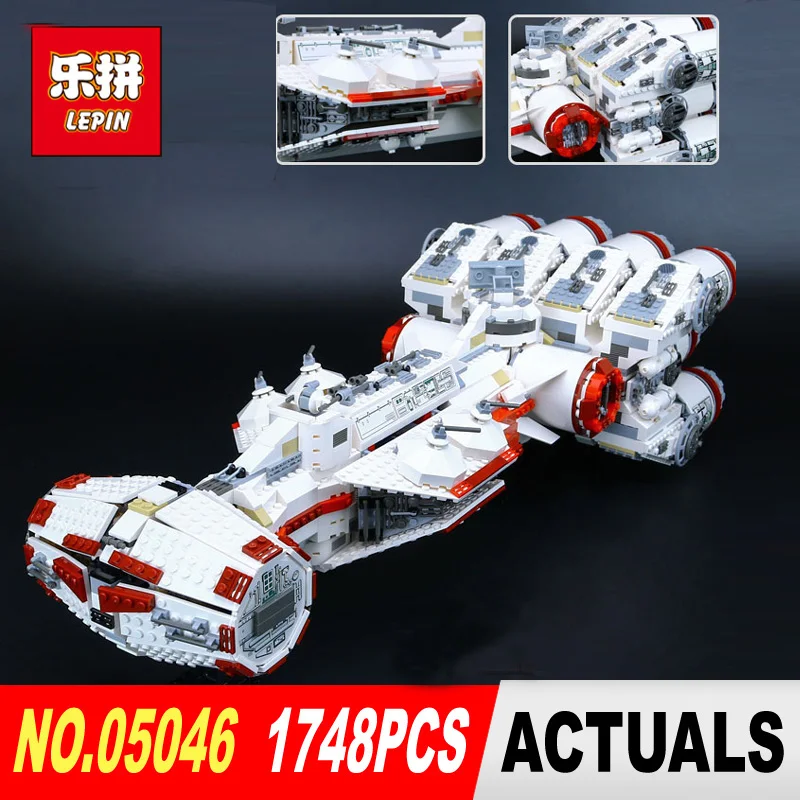Lepin 05046 1748Pcs Star cool model Wars The Tantive IV Rebel Blockade Runner Set Building Blcoks Bricks Toys model legoed 10019 lepin 05046 1748pcs star war series the tantive iv rebel blockade runner set building blcoks bricks toys for children gift 10019