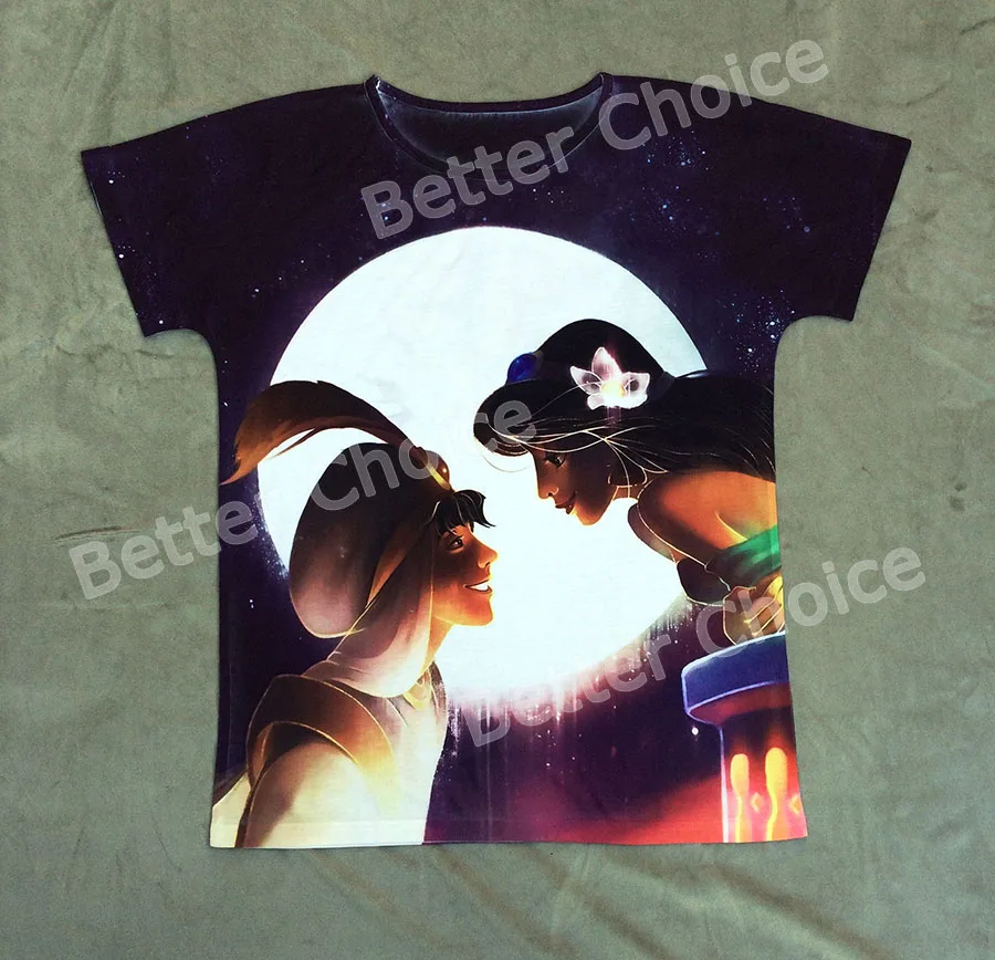 

Track Ship + New Summer Fresh T-shirt Tee T Top Tee Deep Love Lover Arab Girl and Prince Meet at Tower Under Full Moon 0984