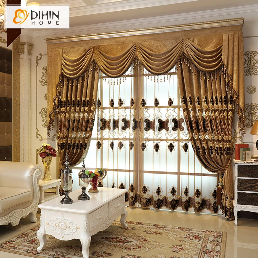 luxury living room curtains new dihin home pc european valance luxury room curtains for living embroidered voile curtain bedroom window in from home garden on luxury living room curtains new dihin home pc european valance luxury room curtains for living embroidered voile curtain bedroom window in from home garden on