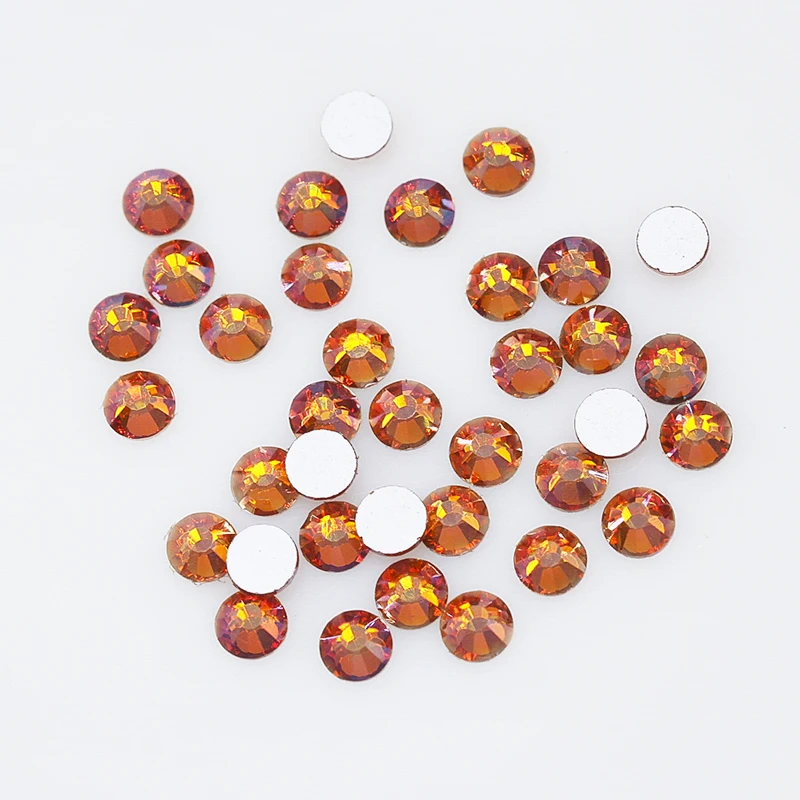 

SS3-SS30 Rainbow strass glass stone No Hotfix Flatback crystal Rhinestone 3D Nail Art Tips Decoration Wedding cards making beads