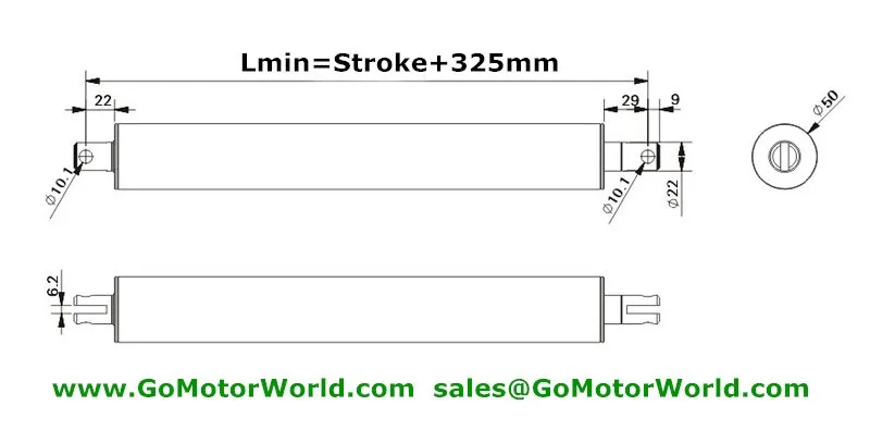 24V 12V  DC in line linear actuator tubular linear motor customized drawing