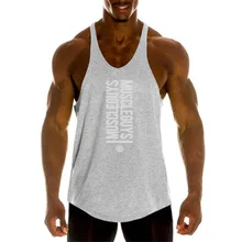 Gyms Tank Top Men Bodybuilding Clothing Blank shirt Fitness Singlets Sleeveless tshirt workout Cotton Muscle Vest