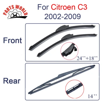 

Group Rubber Windscreen Front And Rear Wiper Blades For Citroen C3 2002-2009,Windshield Wiper Car Accessories