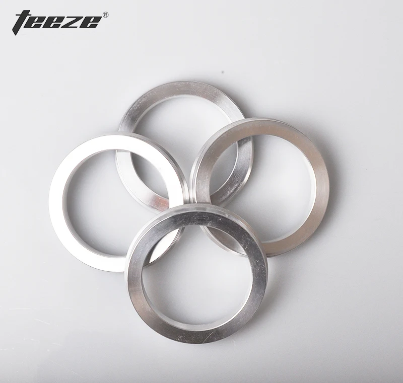 Teeze-(4 шт./компл.) алюминиевые колеса аксессуары ступицы кольца OD 72 6 до ID 57 1