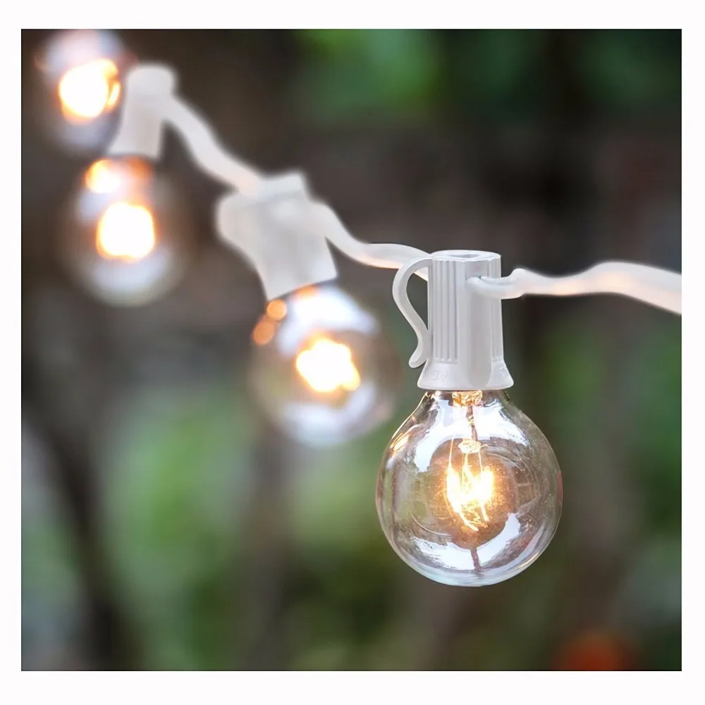 100Ft G40 Globe String Lights with Bulbs Outdoor Market Lights for Indoor/Outdoor Commercial