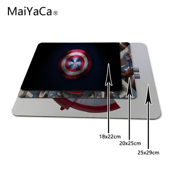 

MaiYaCa Captain America Shield Anti-Slip Rectangle Mouse Pad Customized Supported 220mmx180mmx2mm Not Overlock Mouse pad