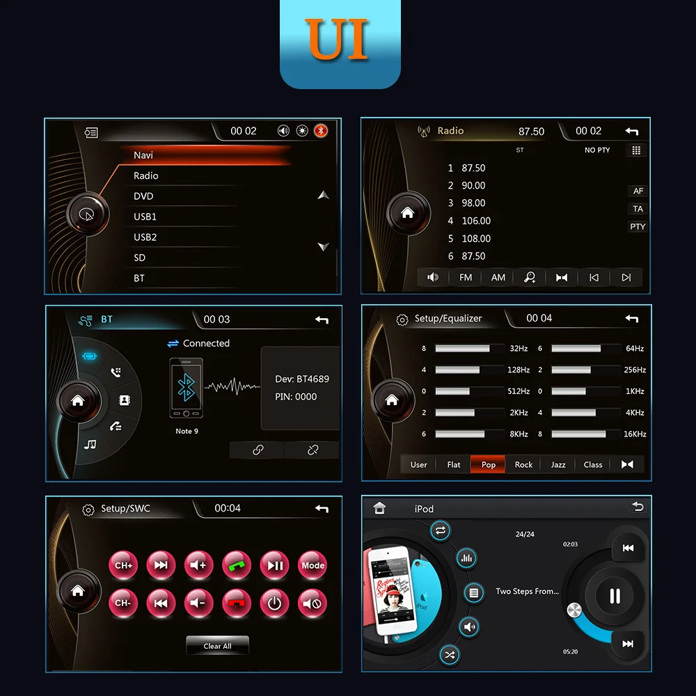 Sale NaviFly Original UI 7" Car DVD multimedia player For BMW/E39 X5 E53 With Car GPS radio audio BT USB SD Canbus RDS MIC E39 30