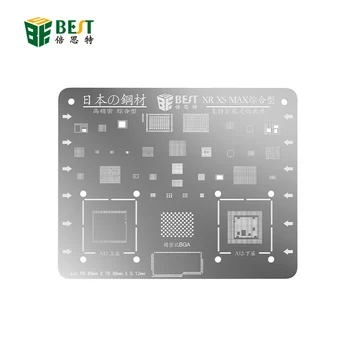 

BEST Japanese steel IC Chip BGA Reballing Stencil Solder Template for iPhone X 8 7 6s 6 plus SE 5S 5C 5 Motherboard