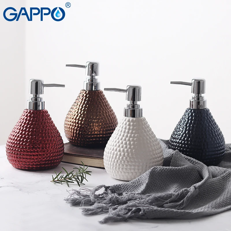 

GAPPO liquid soap dispenser bathroom shower ceramic soap dispensers lavotory bath shower containers brushed dispenser
