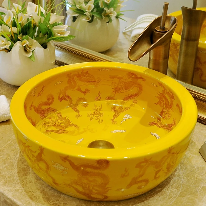 Bathroom Lavabo Ceramic Counter Top Wash Basin Cloakroom Porcelain Vessel Sink bathroom sinks ceramic basin (8)